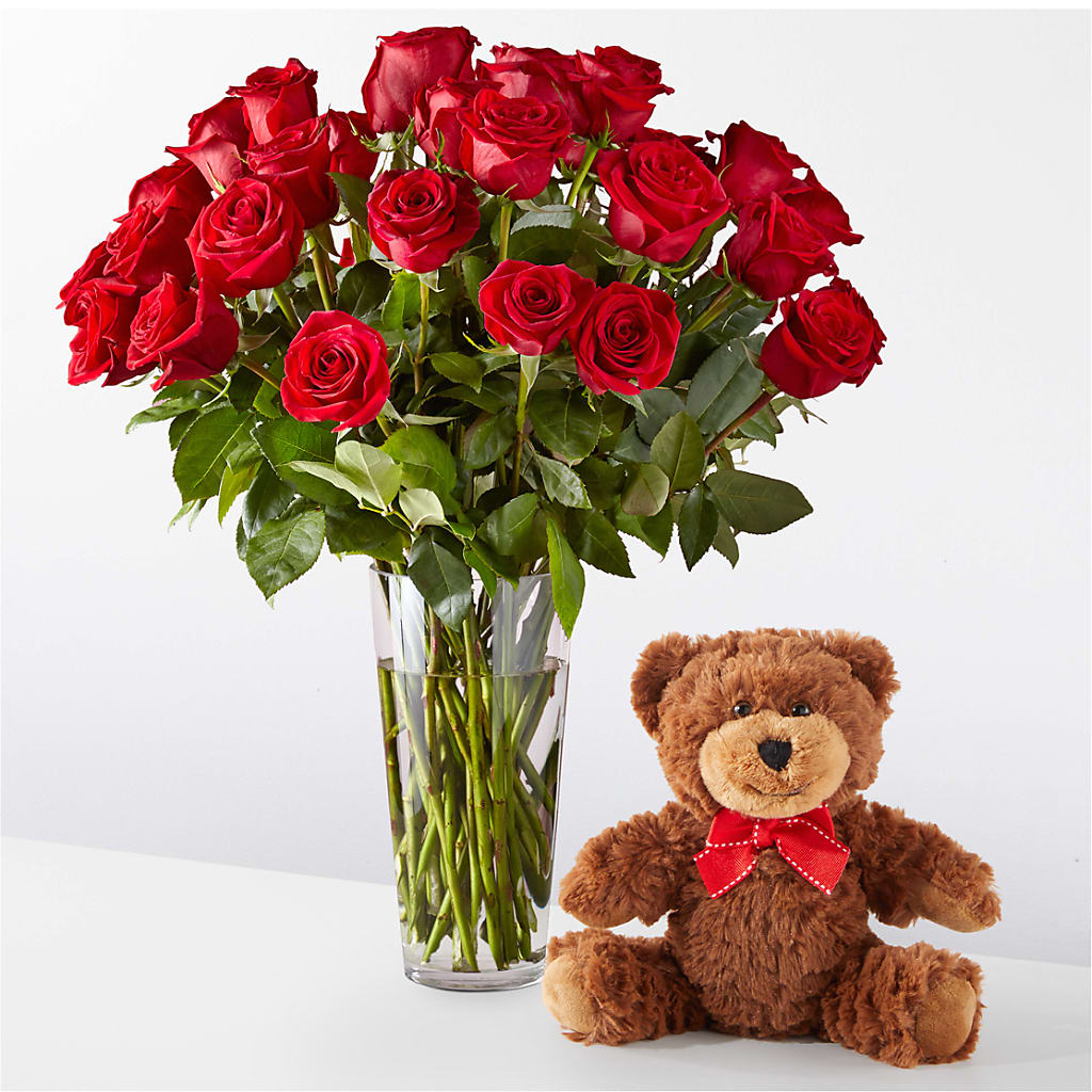 Romantic Long Stem Red Rose Bouquet Bundles – Fleurs.ca, Quebec PQ
