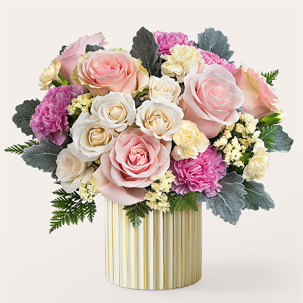 Blissful Moments Bouquet with Ivory Vase – Fleurs.ca, Quebec PQ
