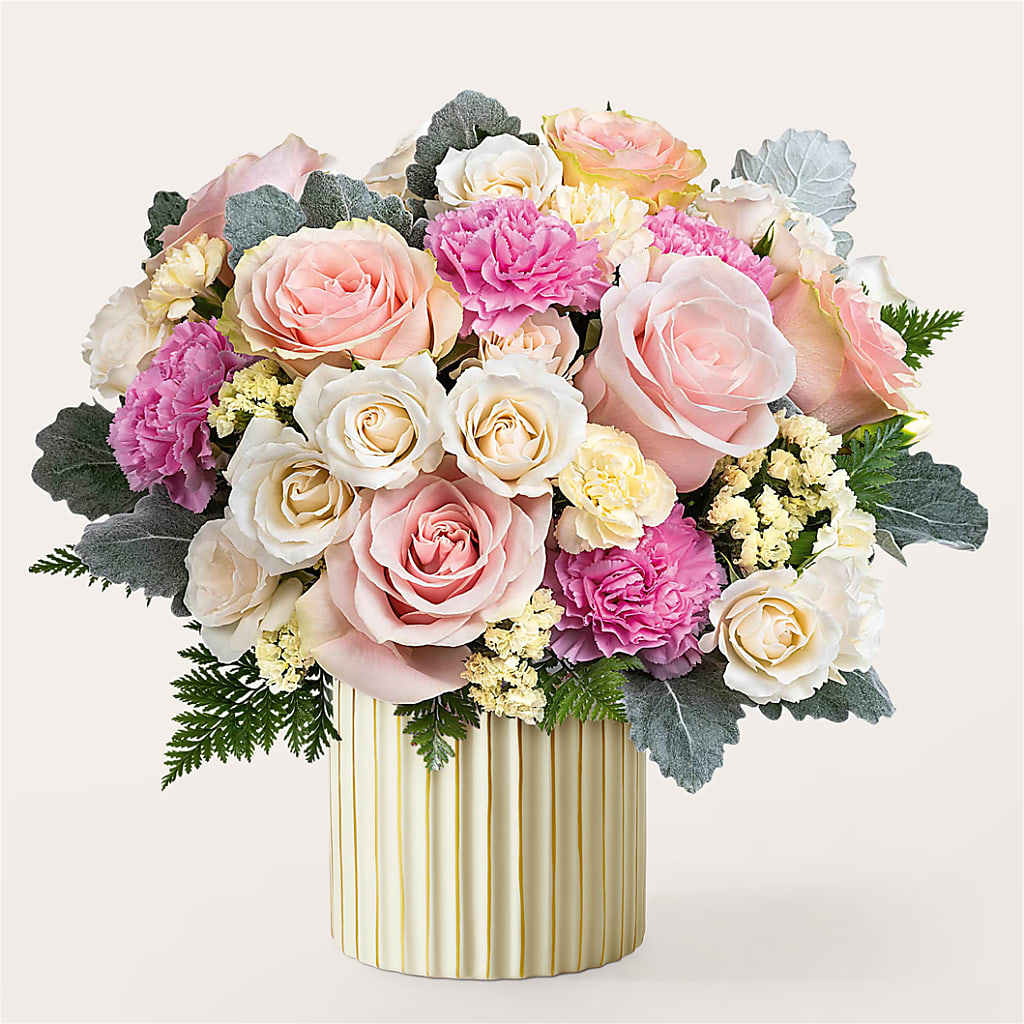 Blissful Moments Bouquet with Ivory Vase – Fleurs.ca, Quebec PQ