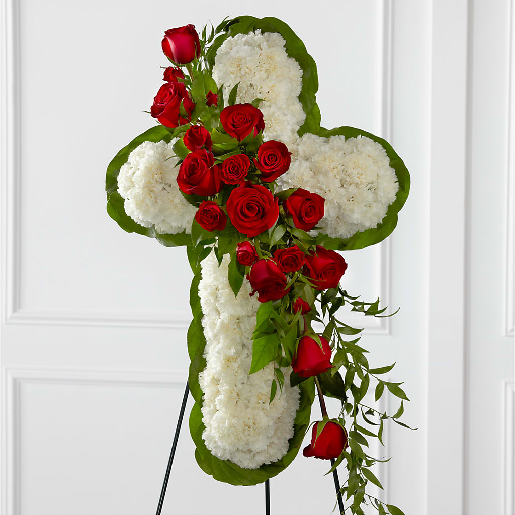 Floral Cross Easel – Fleurs.ca, Quebec PQ