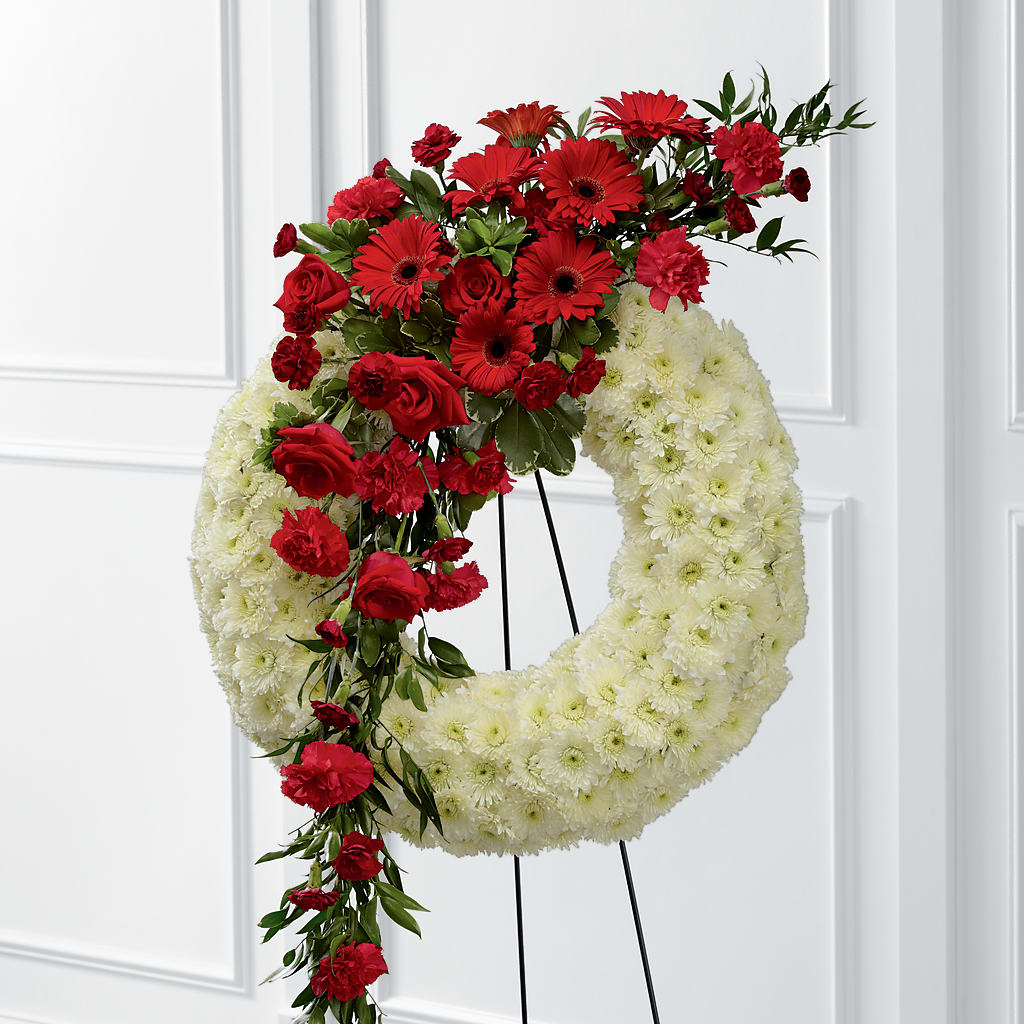 Graceful Tribute Wreath – Fleurs.ca, Quebec PQ