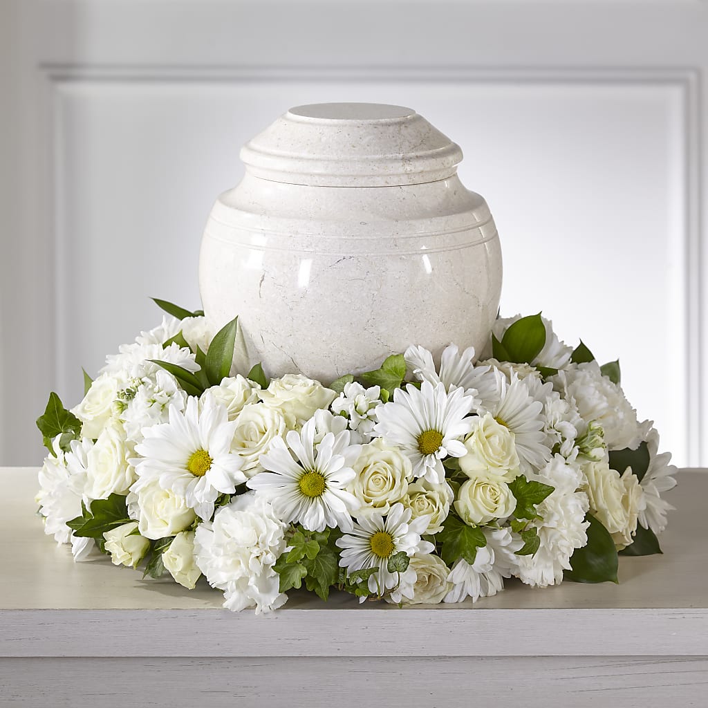 Ivory Gardens Cremation Adornment – Fleurs.ca, Quebec PQ