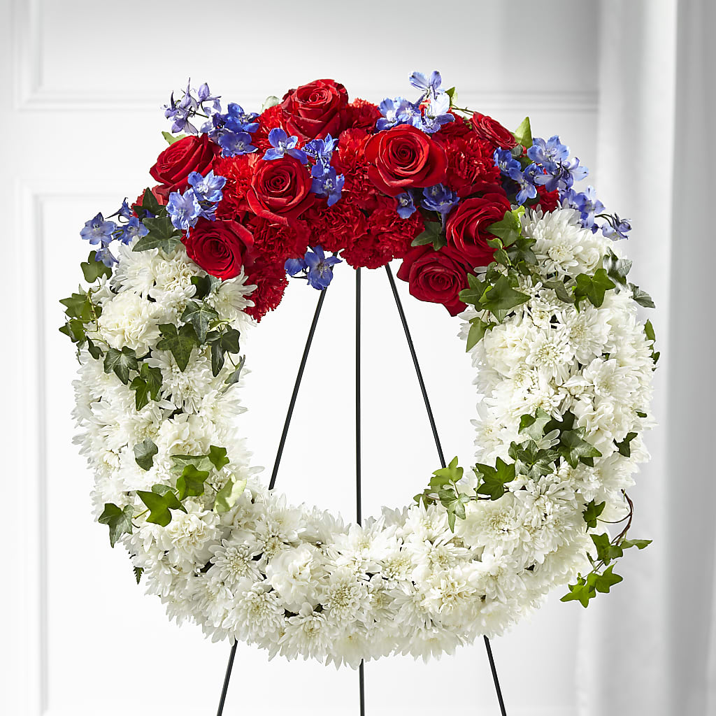 Patriotic Passion Wreath – Fleurs.ca, Quebec PQ
