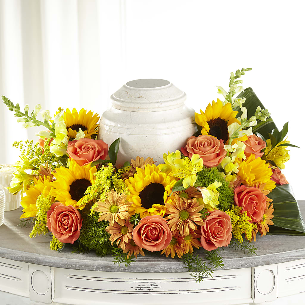Faithful Sunflower Cremation Adornment – Fleurs.ca, Quebec PQ