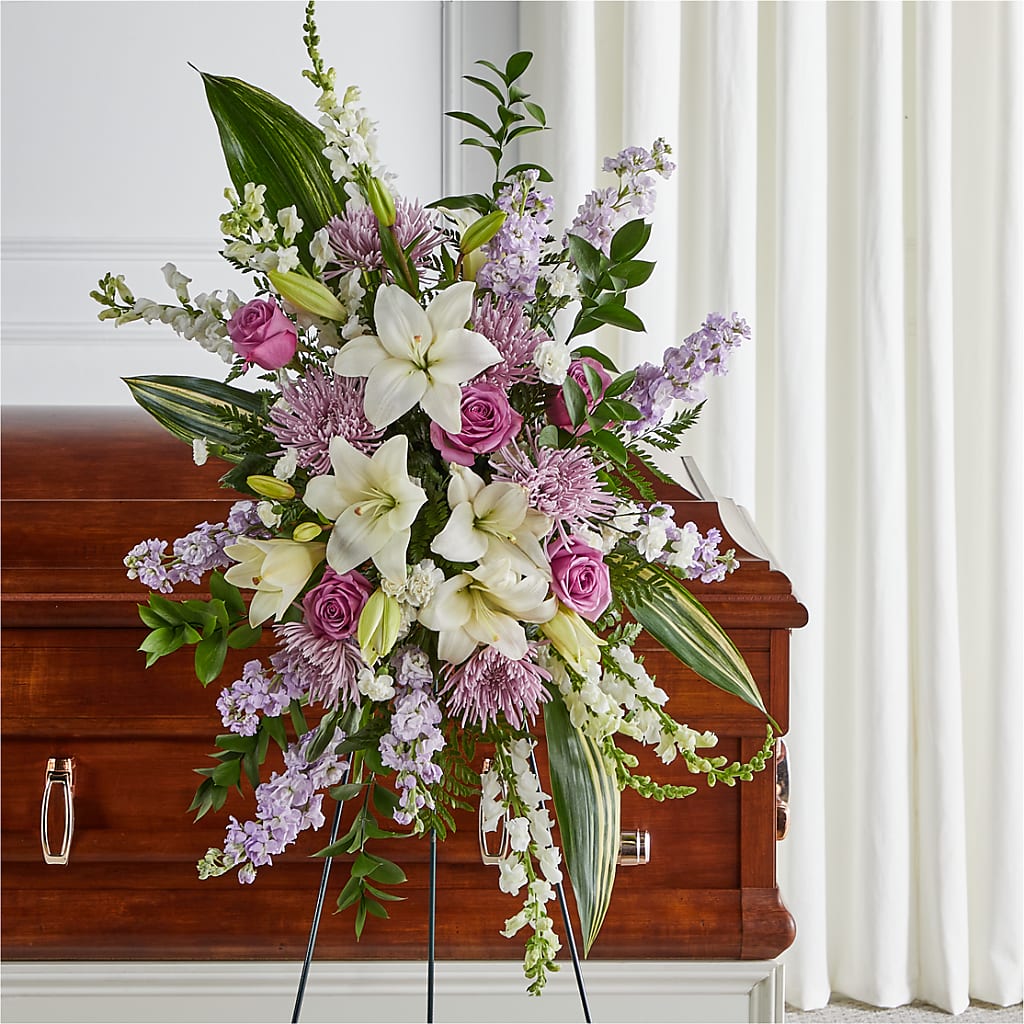 Grateful Hearts Standing Spray – Fleurs.ca, Quebec PQ