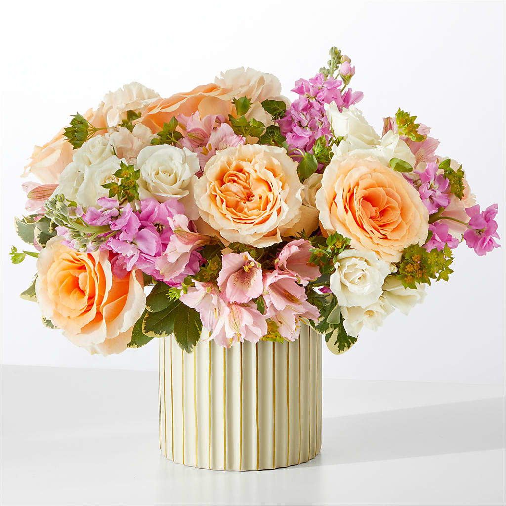 Paradise Bouquet with Ivory Vase – Fleurs.ca, Quebec PQ