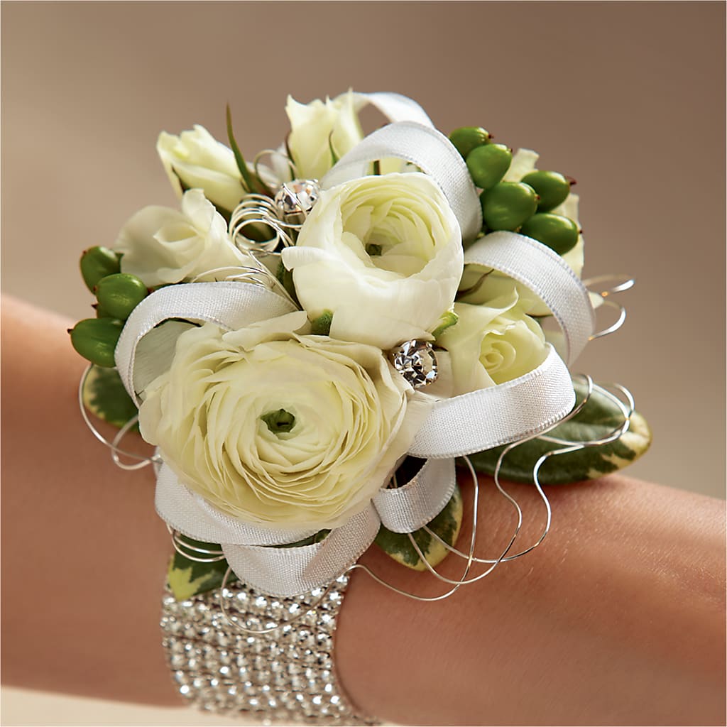 White Wedding Corsage – Fleurs.ca, Quebec PQ