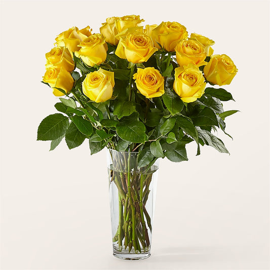 Long Stem Yellow Rose Bouquet –  Fleurs.ca, Quebec PQ