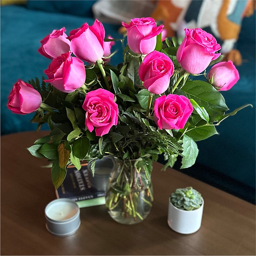 Long Stem Pink Rose Bouquet –  Fleurs.ca, Quebec PQ