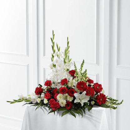 Crimson & White Arrangement –  Fleurs.ca, Quebec PQ