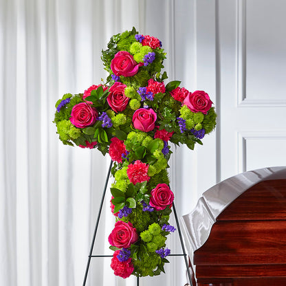 Tribute Rose Floral Cross –  Fleurs.ca, Quebec PQ