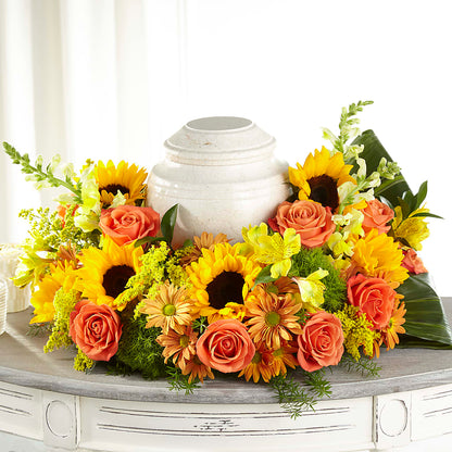 Faithful Sunflower Cremation Adornment –  Fleurs.ca, Quebec PQ