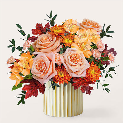 Spiced Latte Bouquet with Ivory Vase –  Fleurs.ca, Quebec PQ