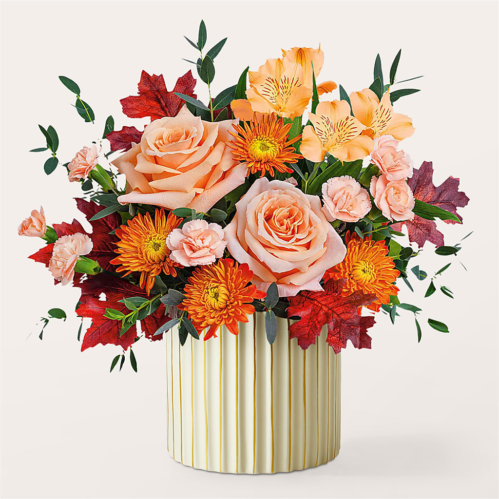 Spiced Latte Bouquet with Ivory Vase –  Fleurs.ca, Quebec PQ