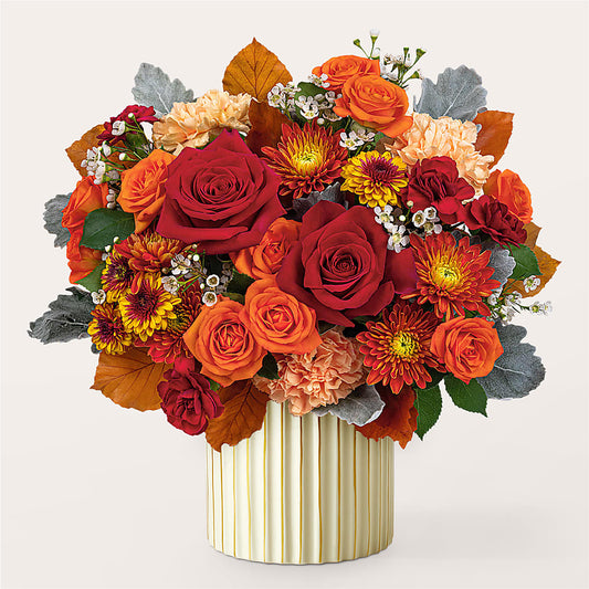 Merlot Bouquet with Ivory Vase –  Fleurs.ca, Quebec PQ