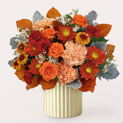 Merlot Bouquet with Ivory Vase –  Fleurs.ca, Quebec PQ